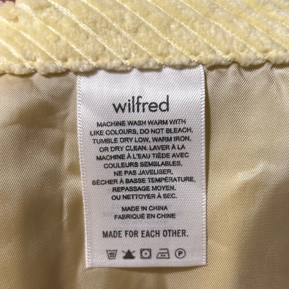 EUC Size 4 Wilfred Corduroy mini skirt. Zipper enclosure and fully lined. - Picture 6 of 7